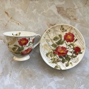 china set. includes plate and pour cup.